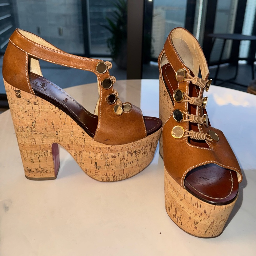Authentic Christian Louboutin Platform Wedges
